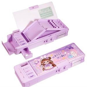 Pop up Multifunctional Pencil Case Organizer Cartoon Pen Box Pencil Box